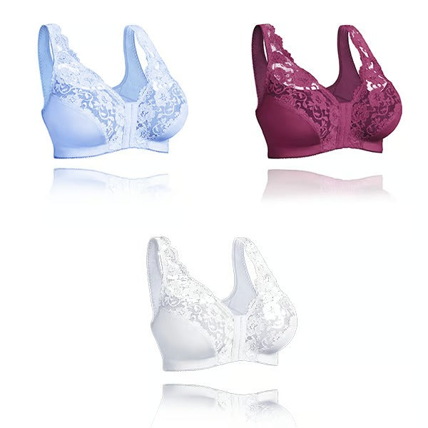 CurveEase – Front Hook Lace Support Bra