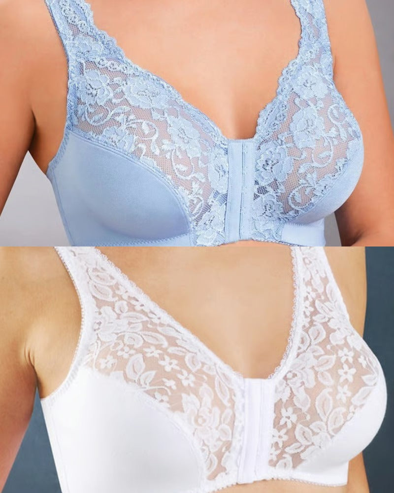 CurveEase – Front Hook Lace Support Bra