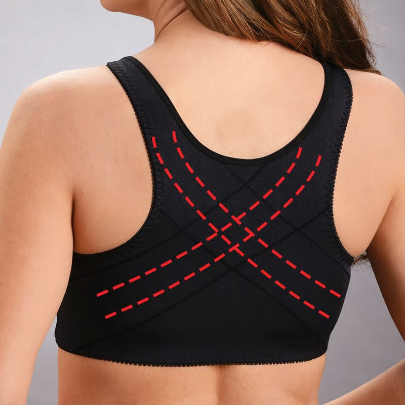 CurveEase – Front Hook Lace Support Bra