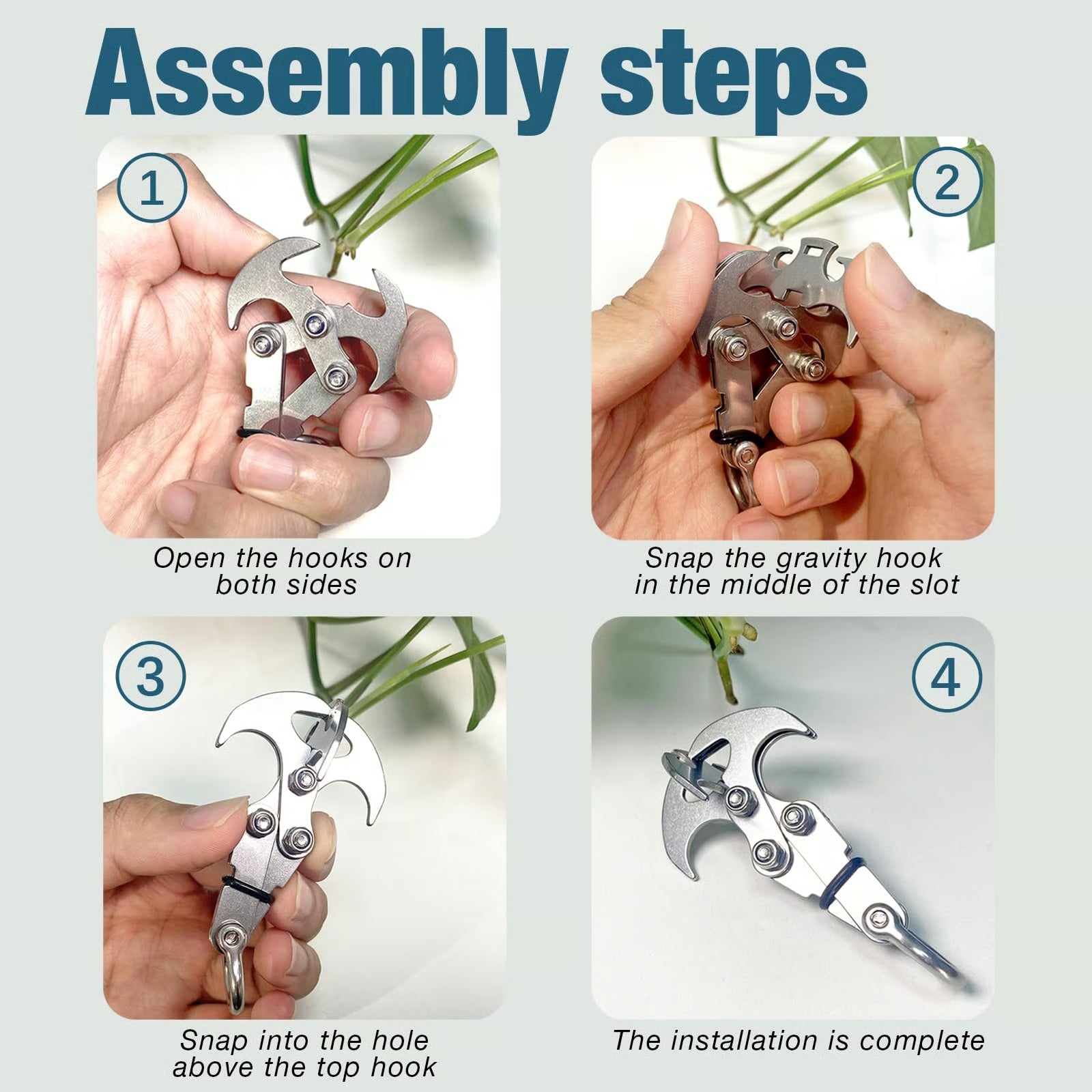 TrekHook – Multifunctional Stainless Steel Carabiner