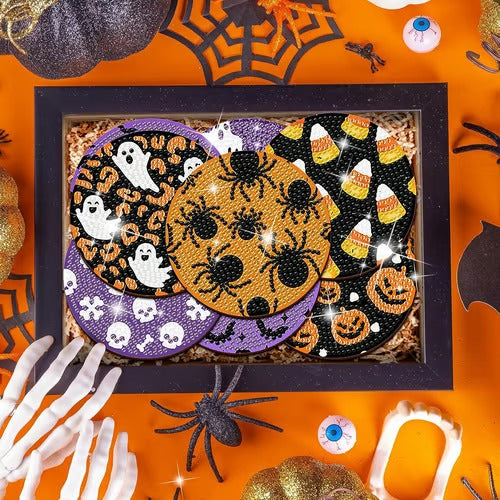 SpookGleam – Halloween DIY Coaster Art Kit