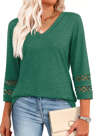 LuxeCurve | Flattering V-Neck T-Shirts