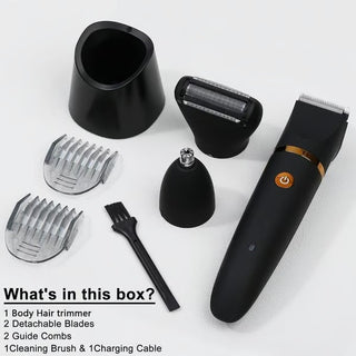 TrimGuard – 3 in 1 Waterproof Body & Groin Trimmer for Men