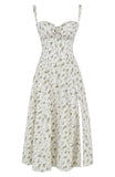 BloomCinch – Sculpted Elegance Floral Dress