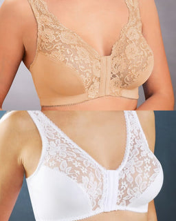 CurveEase – Front Hook Lace Support Bra