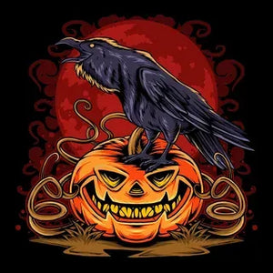 RavenGlow – Faux Stained Glass Crow Lantern Suncatcher