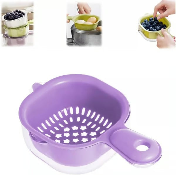 DrainNest – Dual Layer Strainer with Handle