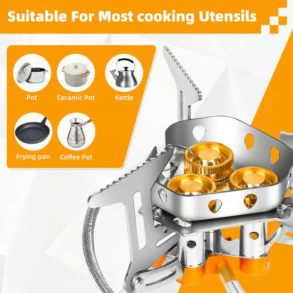 FlameForce – Windproof Piezo Camping Gas Stove