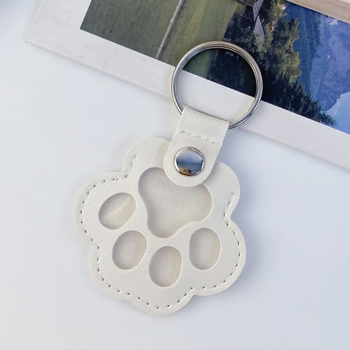 PawLuxe – Leather Pet Paw Keychain Charm