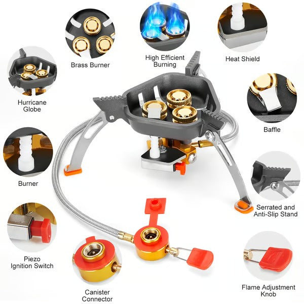 FlameForce – Windproof Piezo Camping Gas Stove
