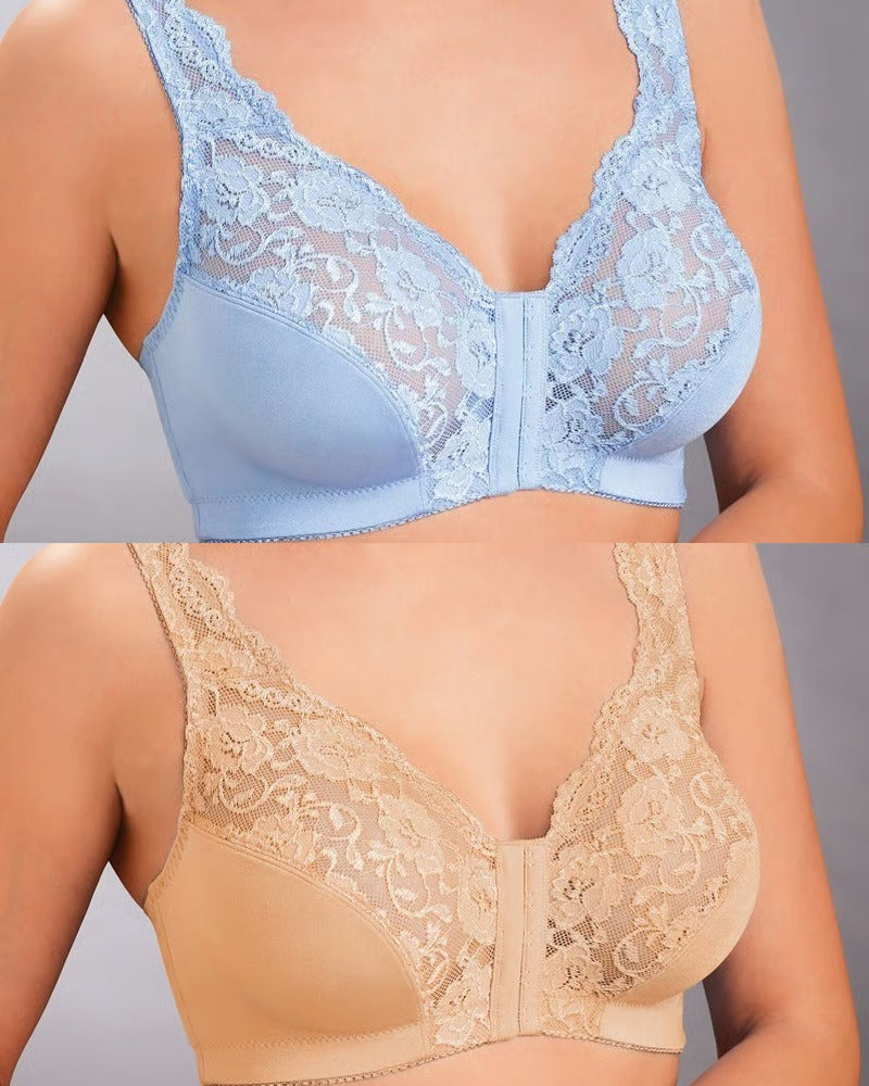 CurveEase – Front Hook Lace Support Bra