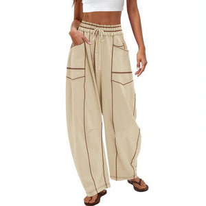 CozyDrift – Effortless Lounge Barrel Pants