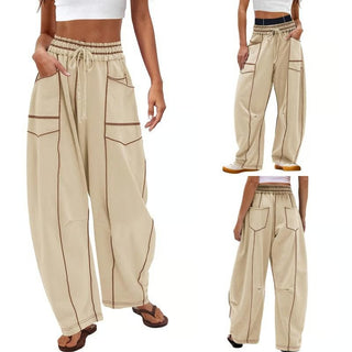 CozyDrift – Effortless Lounge Barrel Pants