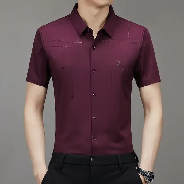 GlacioFit – Breathable Ice Silk Office Shirt