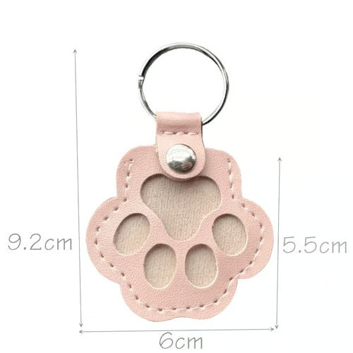 PawLuxe – Leather Pet Paw Keychain Charm