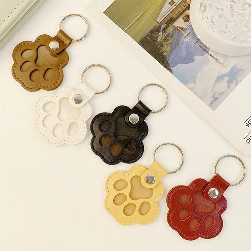 PawLuxe – Leather Pet Paw Keychain Charm