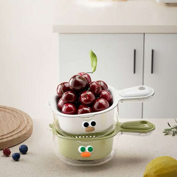 DrainNest – Dual Layer Strainer with Handle