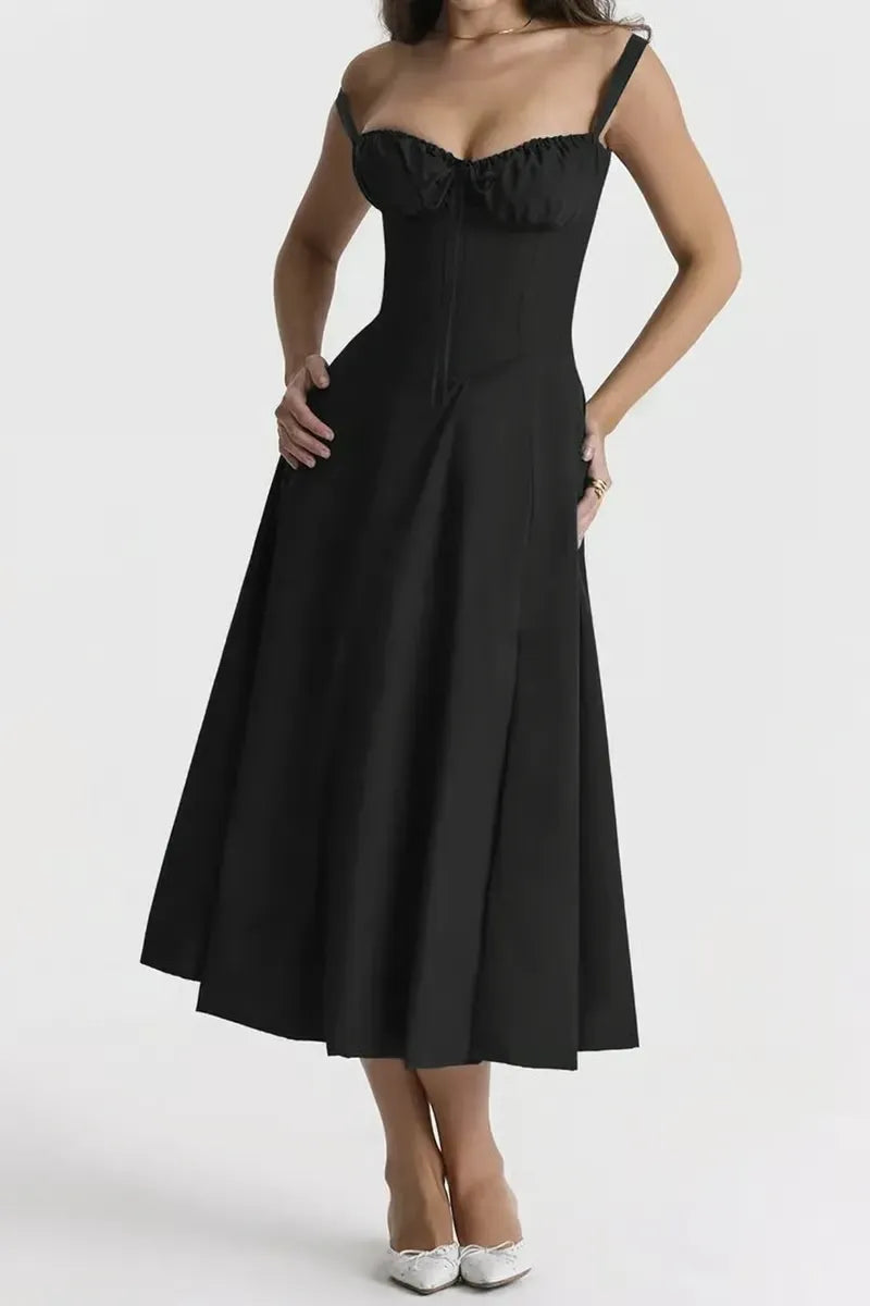 BloomCinch – Sculpted Elegance Floral Dress