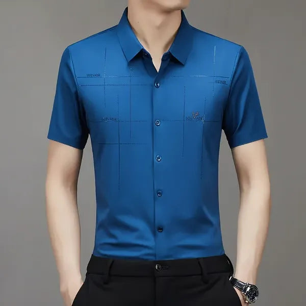 GlacioFit – Breathable Ice Silk Office Shirt