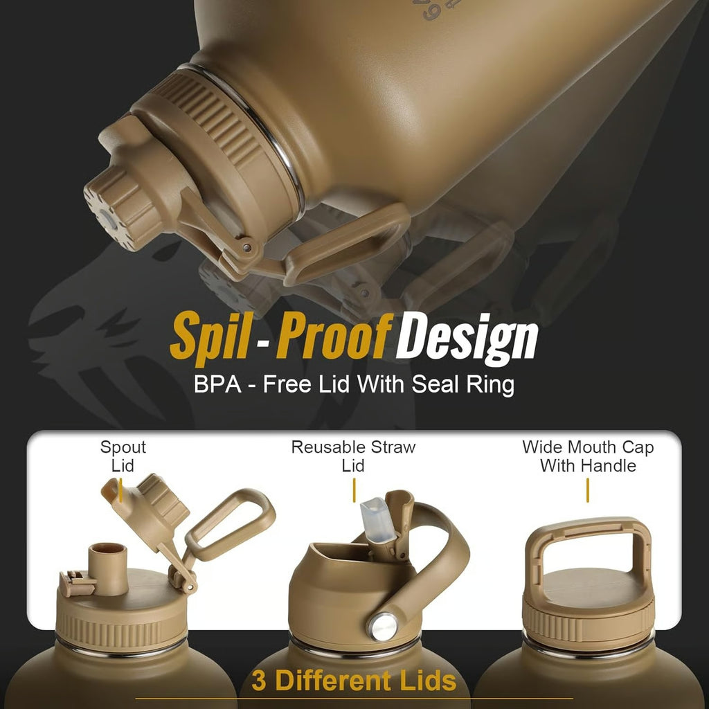 HydraCore – 64oz Insulated Bottle with Straw Lid