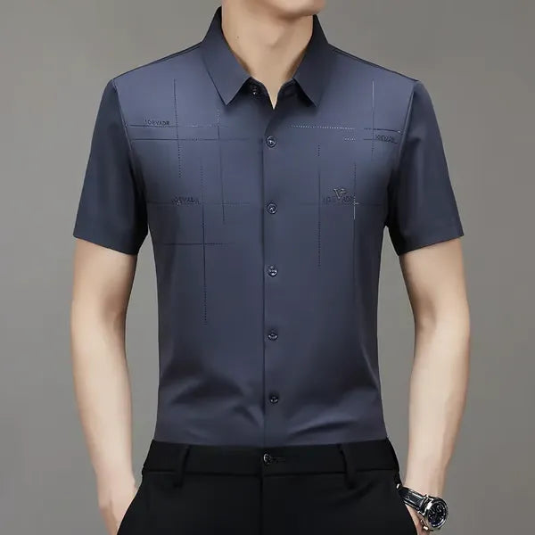 GlacioFit – Breathable Ice Silk Office Shirt