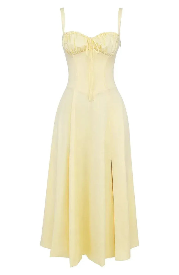 BloomCinch – Sculpted Elegance Floral Dress