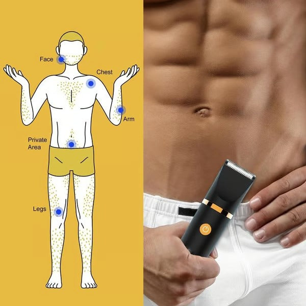 TrimGuard – 3 in 1 Waterproof Body & Groin Trimmer for Men