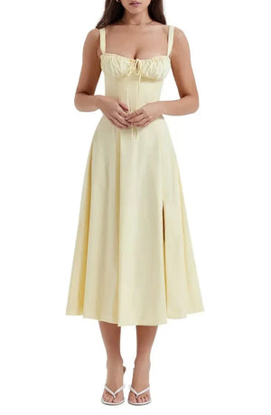 BloomCinch – Sculpted Elegance Floral Dress