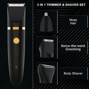 TrimGuard – 3 in 1 Waterproof Body & Groin Trimmer for Men