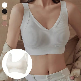 Sculptelle – Sleek Ribbed Bra with Wireless Confidence