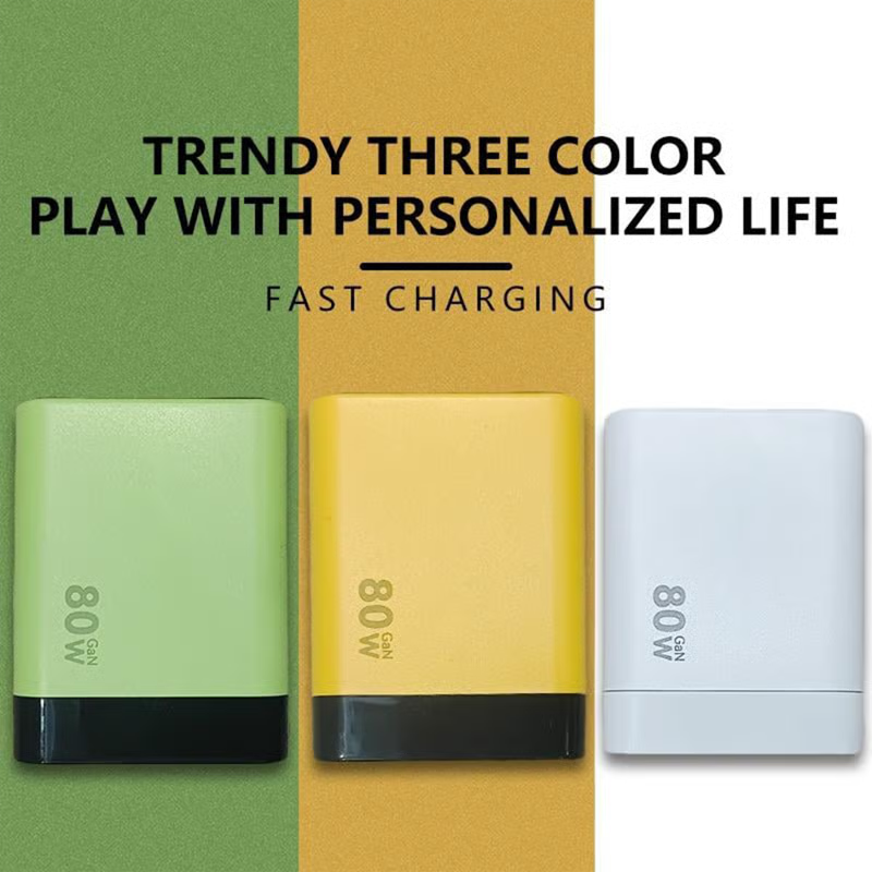 FlexCharge | 80W GaN Fast Charger with Built-in Type-C