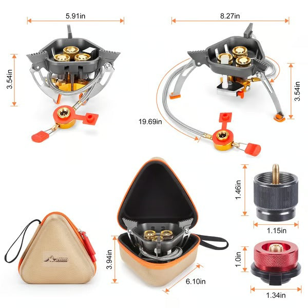 FlameForce – Windproof Piezo Camping Gas Stove
