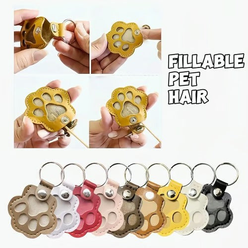 PawLuxe – Leather Pet Paw Keychain Charm