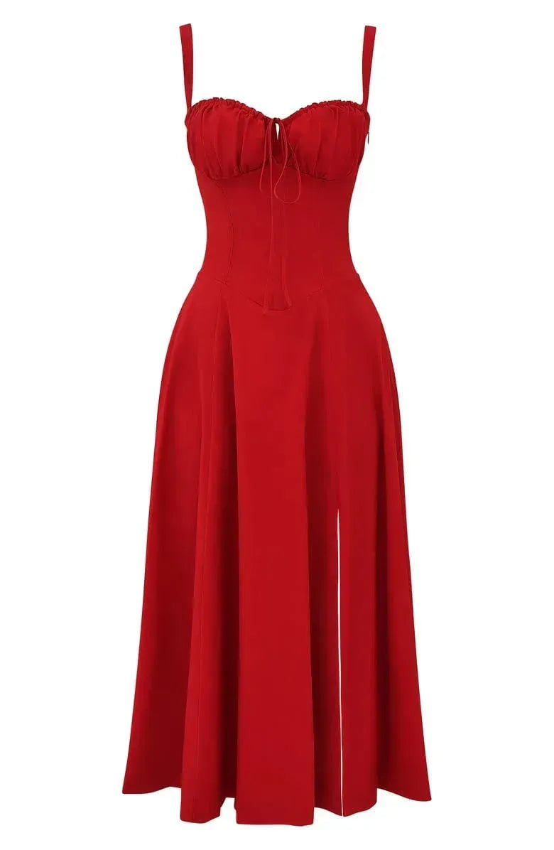BloomCinch – Sculpted Elegance Floral Dress