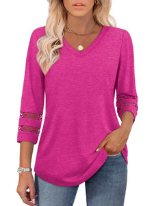 LuxeCurve | Flattering V-Neck T-Shirts