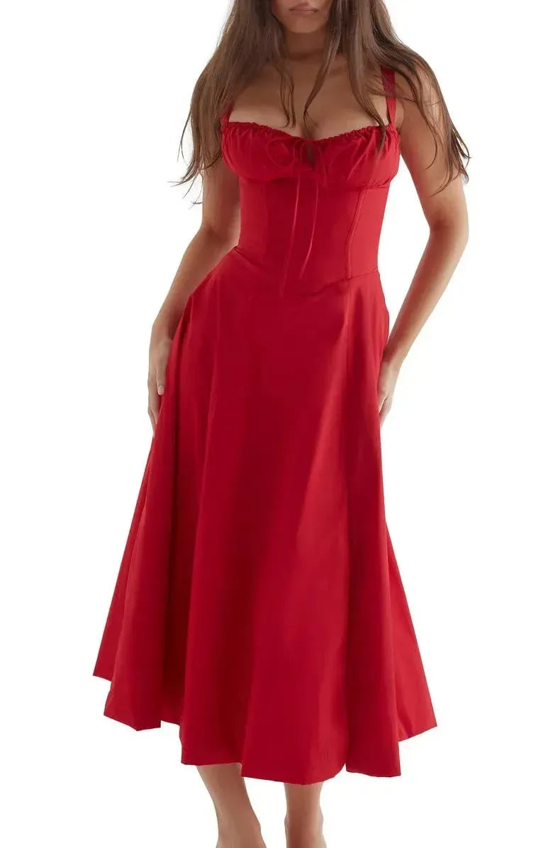 BloomCinch – Sculpted Elegance Floral Dress