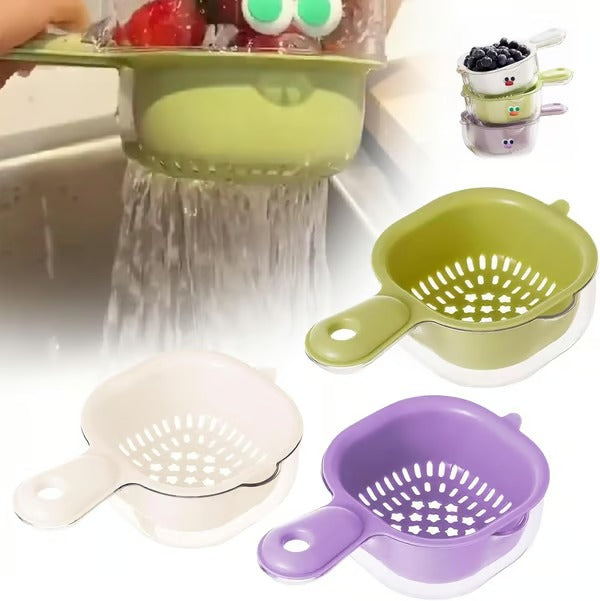 DrainNest – Dual Layer Strainer with Handle