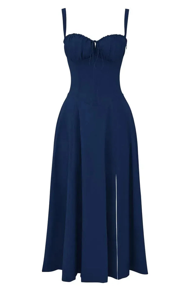 BloomCinch – Sculpted Elegance Floral Dress