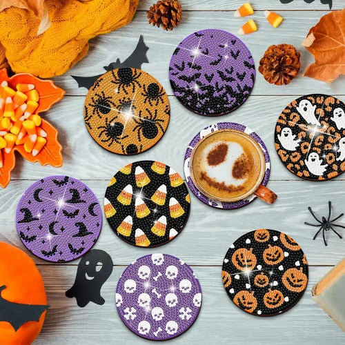 SpookGleam – Halloween DIY Coaster Art Kit