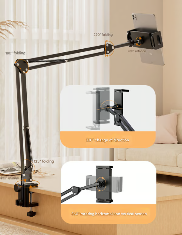 FlexiGrip – Adjustable Long Arm Phone Mount by UGIFT