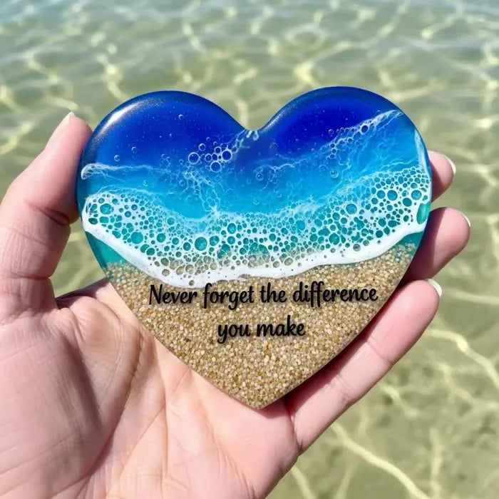 AquaHeart – Mini Ocean Inspired Heart Keepsake
