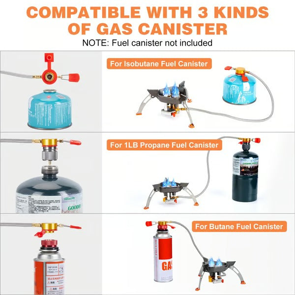FlameForce – Windproof Piezo Camping Gas Stove