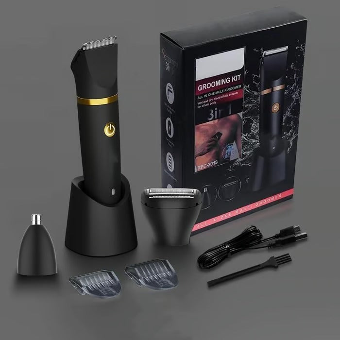 TrimGuard – 3 in 1 Waterproof Body & Groin Trimmer for Men