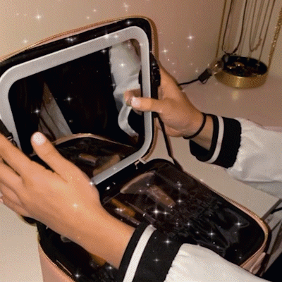 GleamKit | Rechargeable LED Mirror Makeup Bag