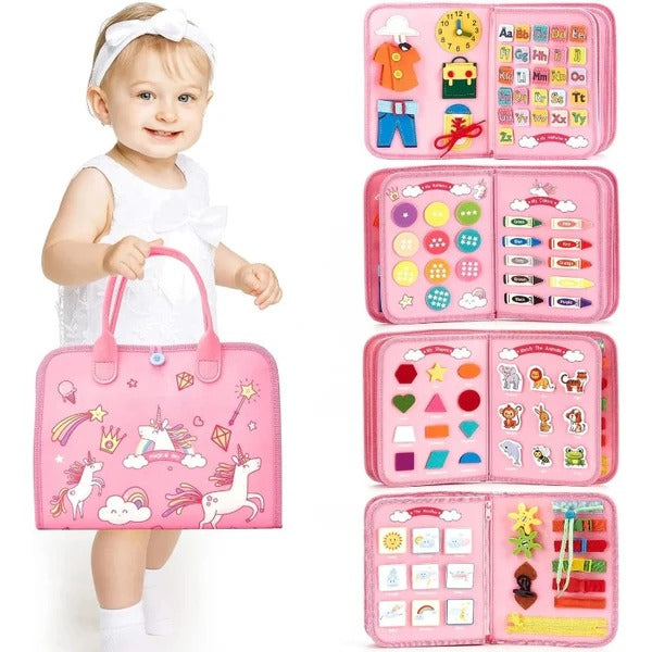 EduDino | 7-in-1 Montessori Busy Board for Smart Toddlers