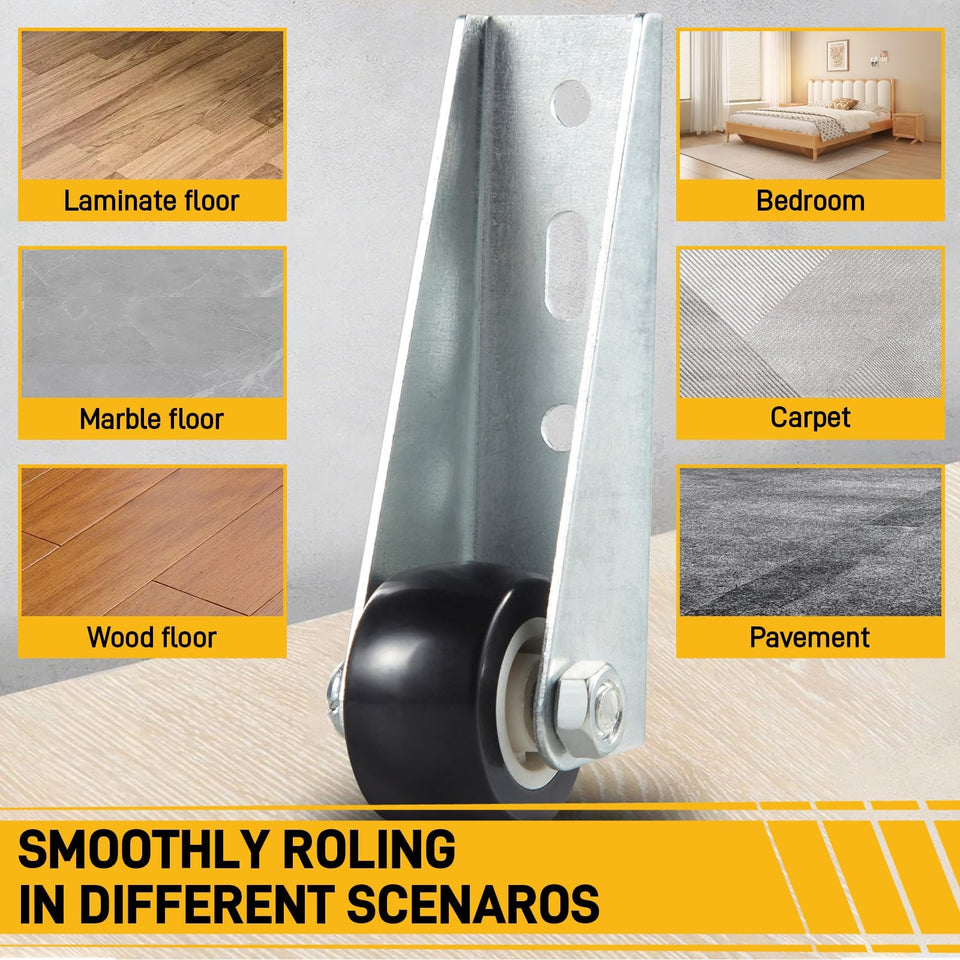 SilentRoll | Compact Side-Mount Furniture Casters