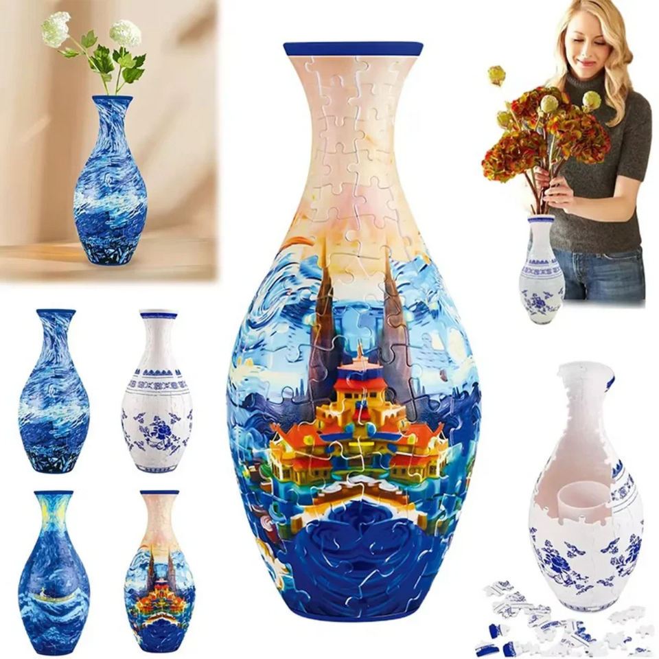 BloomCraft – Elegant 3D Puzzle Vase
