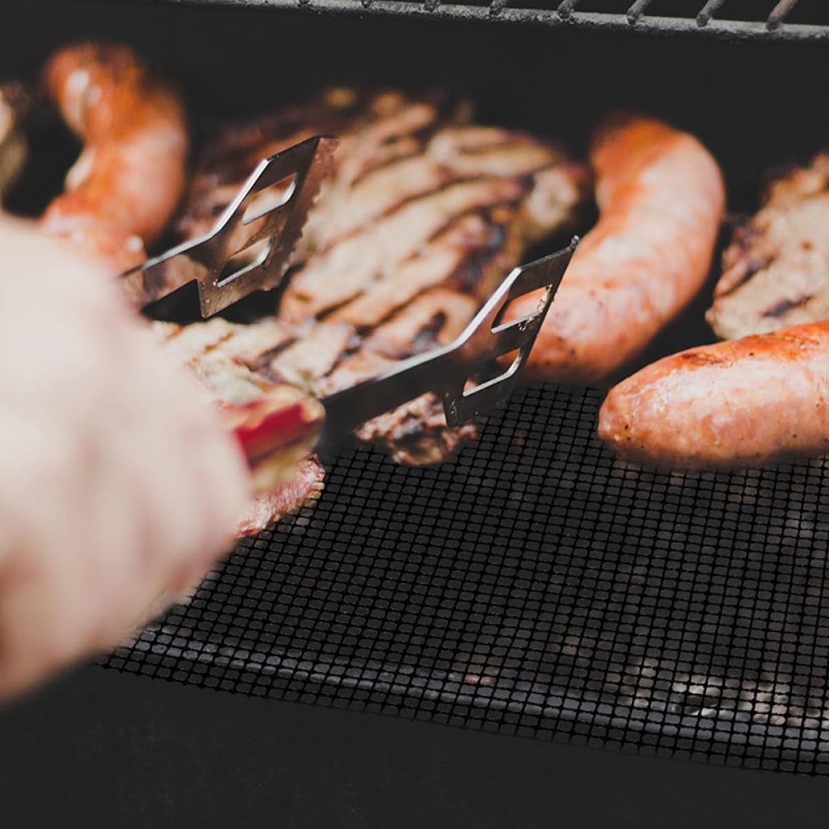 GrillAura | 600°F Heat-Proof BBQ Mesh Mat