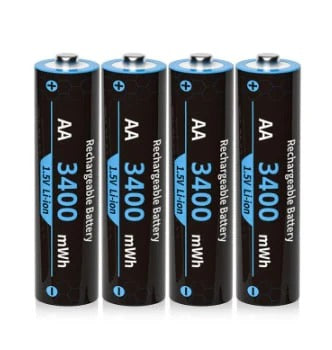 SuperCharger - Rechargeable AA/AAA Lithium Batteries with Charger