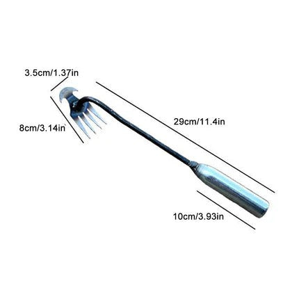 WeedMaster | 4-Tooth Steel Uprooting Tool for Garden Perfection